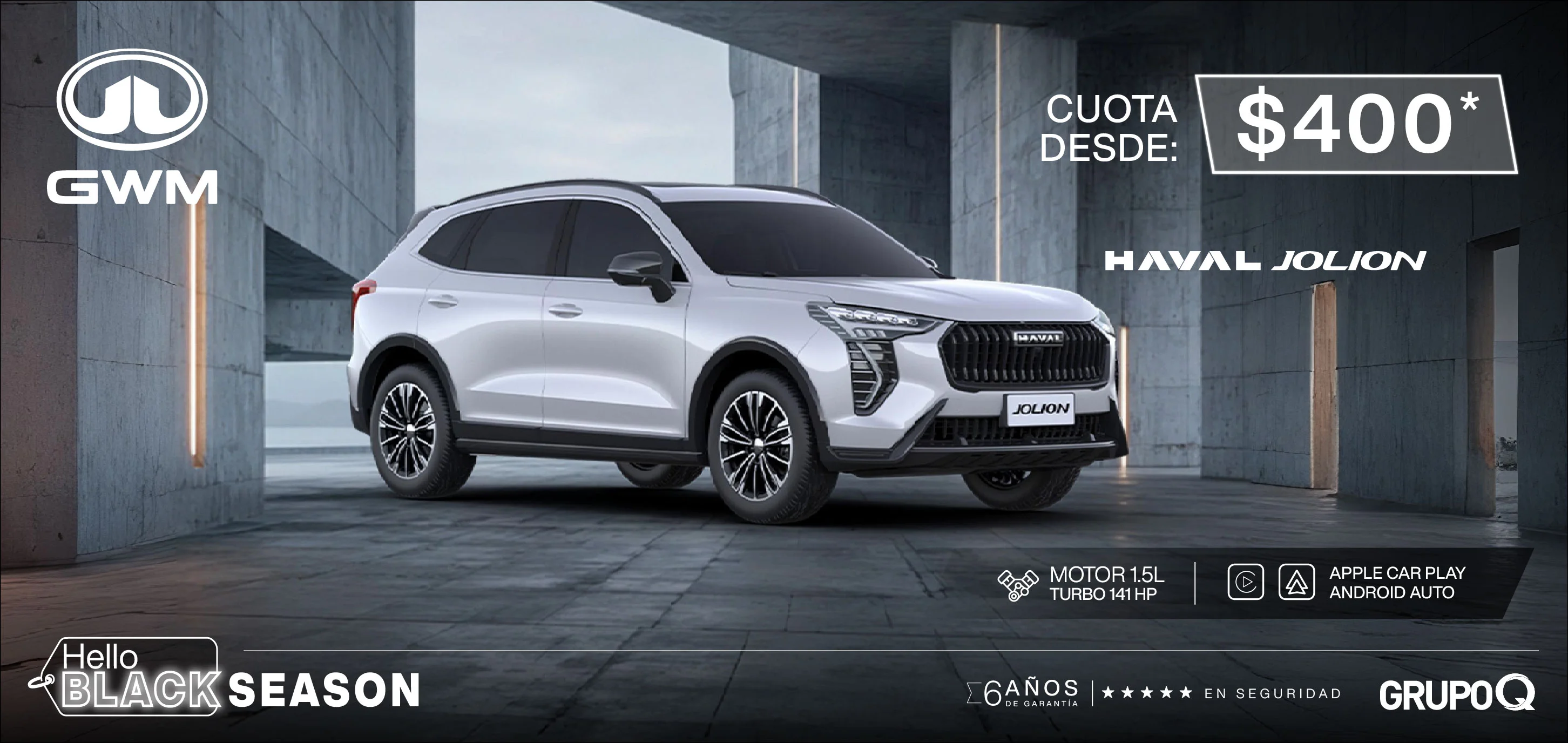 GWM Haval Jolion Cuota desde $400* - Grupo Q