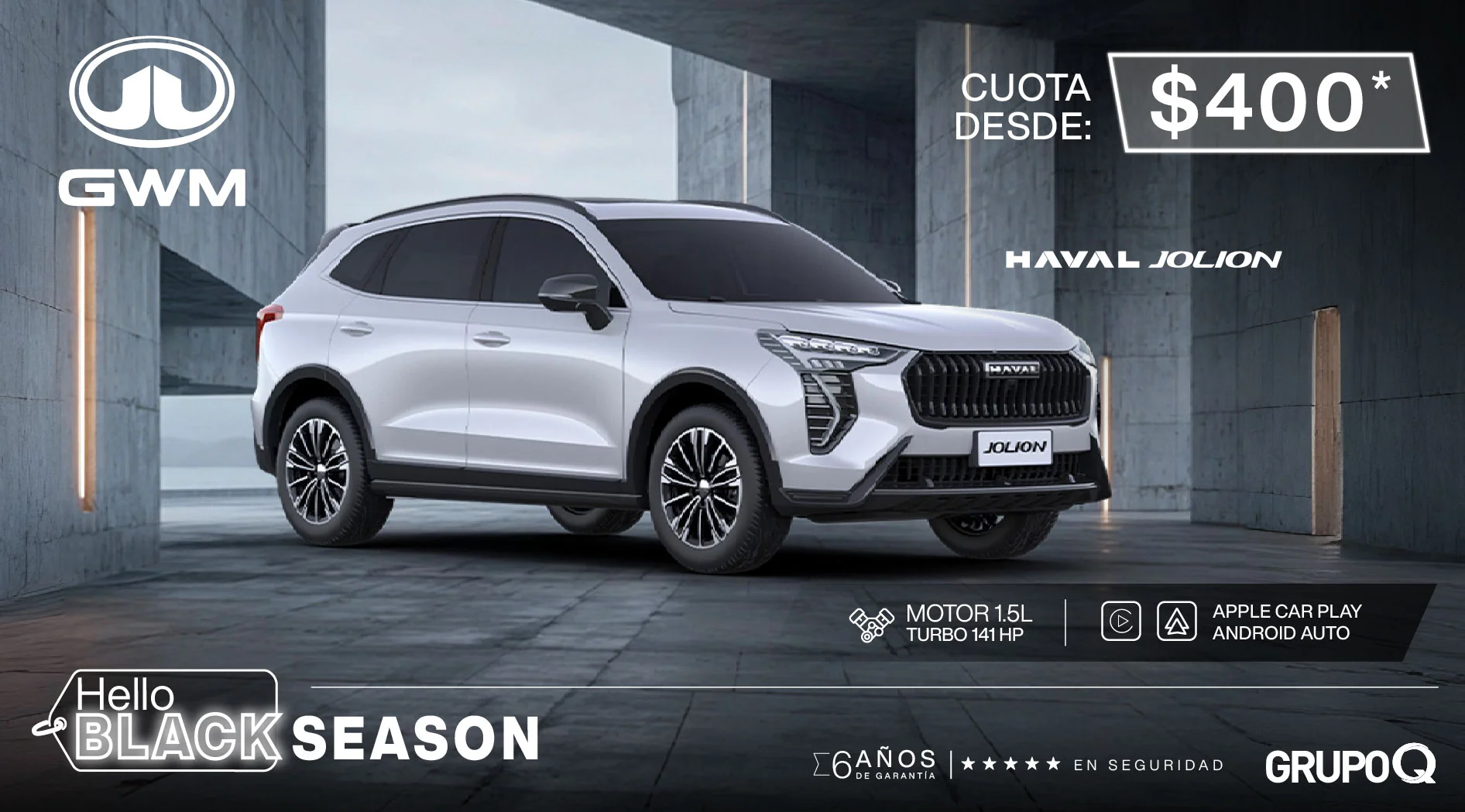 GWM Haval Jolion Cuota desde $400* - Grupo Q